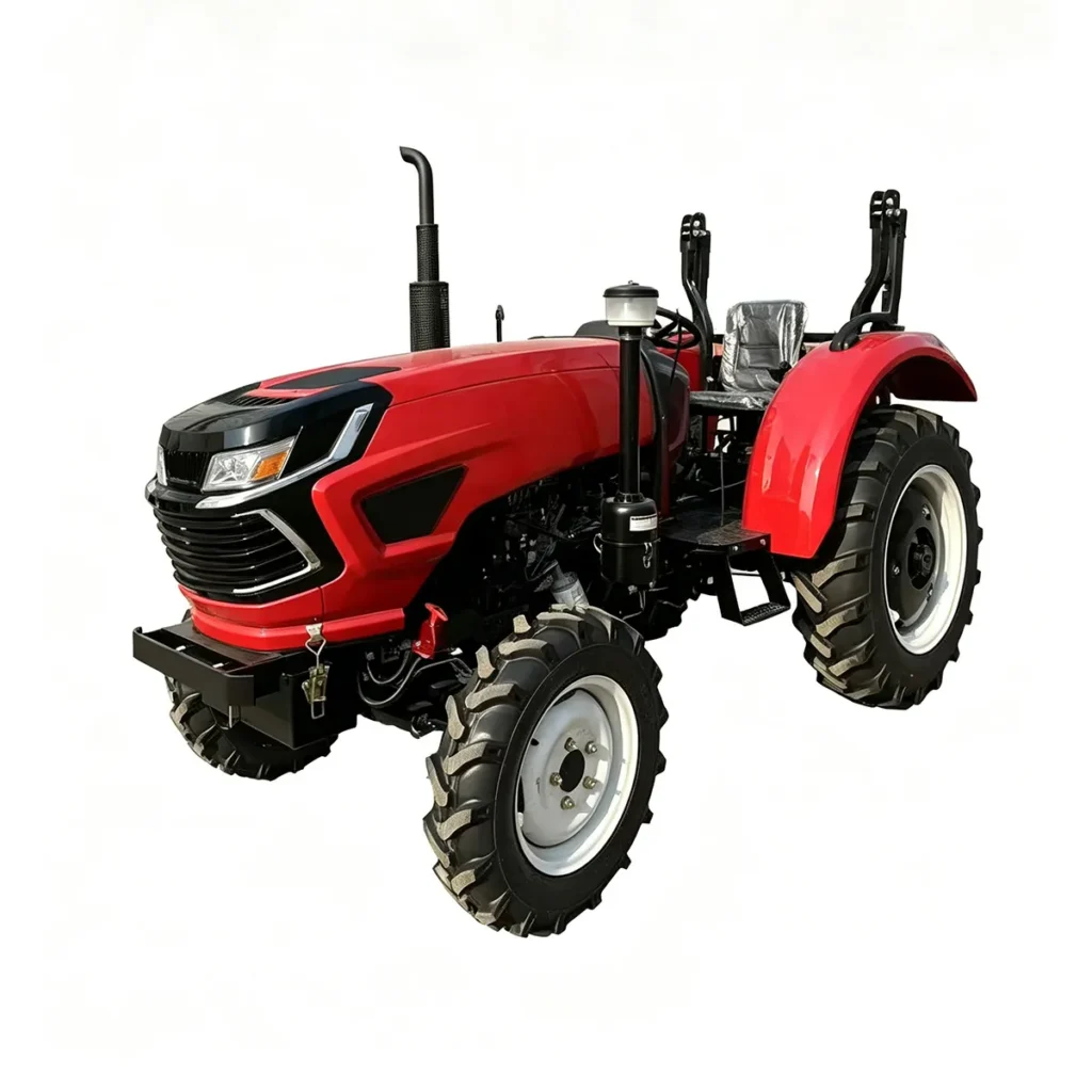 50HP 4WD wheeled tractor front view for farm operations
