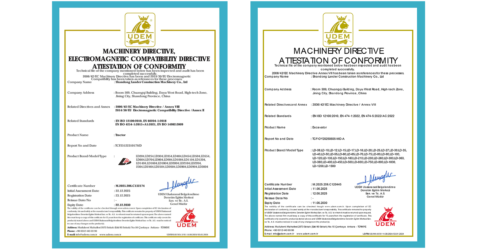 SD Lander machinery CE certified2